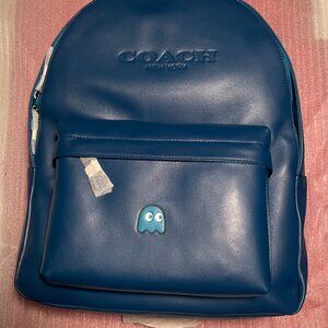 COACH CHARLES PAC-MAN BACKPACK IN CALF LEATHER F56106